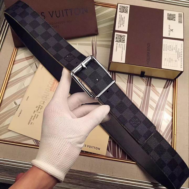 Super Perfect Quality LV Belts(100% Genuine Leather,Steel Buckle)-1551