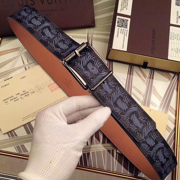 Super Perfect Quality LV Belts(100% Genuine Leather,Steel Buckle)-1573