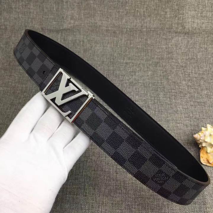 Super Perfect Quality LV Belts(100% Genuine Leather,Steel Buckle)-1594