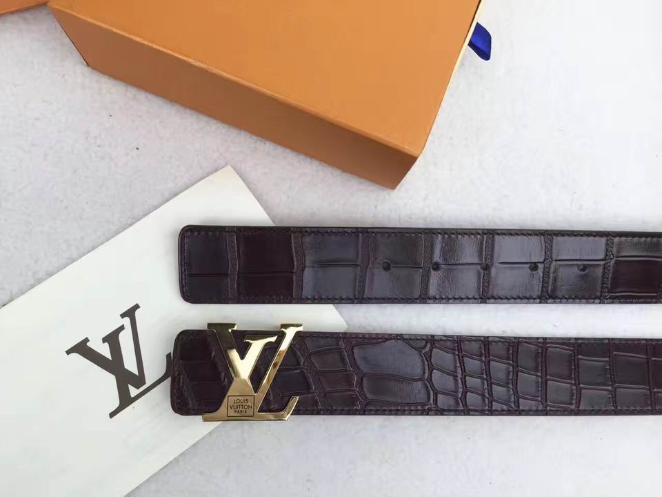 Super Perfect Quality LV Belts(100% Genuine Leather,Steel Buckle)-1614