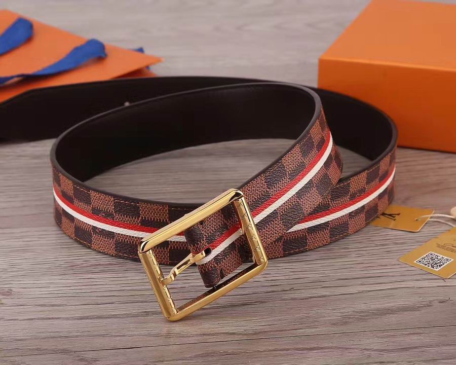 Super Perfect Quality LV Belts(100% Genuine Leather,Steel Buckle)-1639