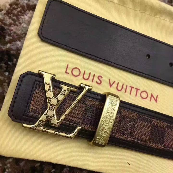 Super Perfect Quality LV Belts(100% Genuine Leather,Steel Buckle)-1658