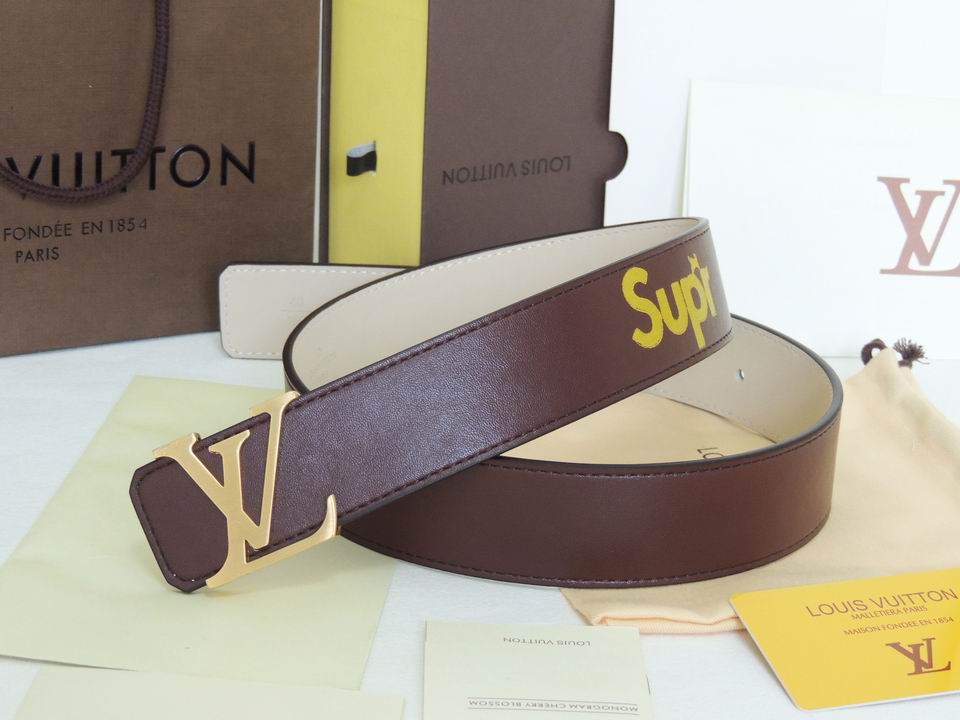 Super Perfect Quality LV Belts(100% Genuine Leather,Steel Buckle)-1686