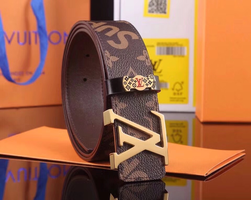 Super Perfect Quality LV Belts(100% Genuine Leather,Steel Buckle)-1706