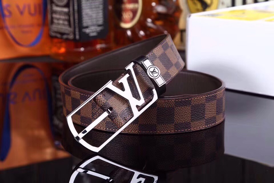 Super Perfect Quality LV Belts(100% Genuine Leather,Steel Buckle)-1711