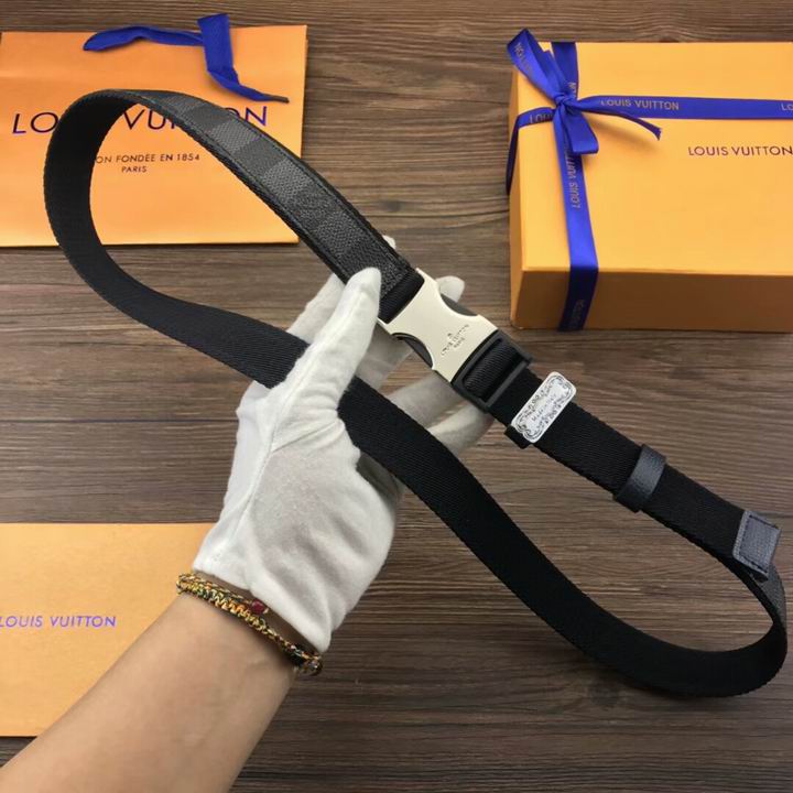 Super Perfect Quality LV Belts(100% Genuine Leather,Steel Buckle)-1758