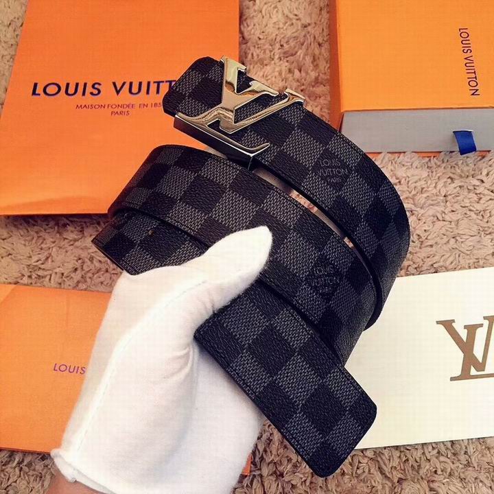 Super Perfect Quality LV Belts(100% Genuine Leather,Steel Buckle)-1766