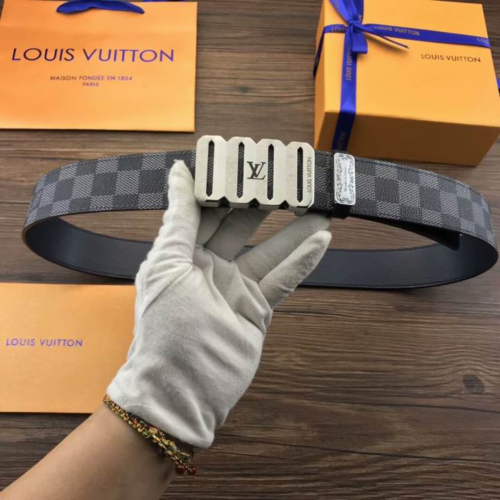 Super Perfect Quality LV Belts(100% Genuine Leather,Steel Buckle)-1793