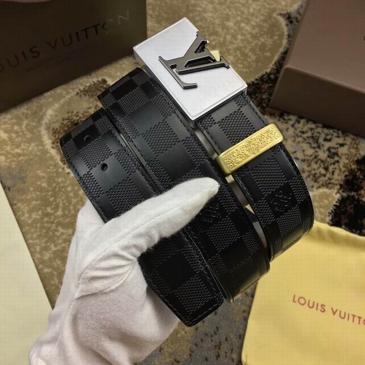 Super Perfect Quality LV Belts(100% Genuine Leather,Steel Buckle)-1799