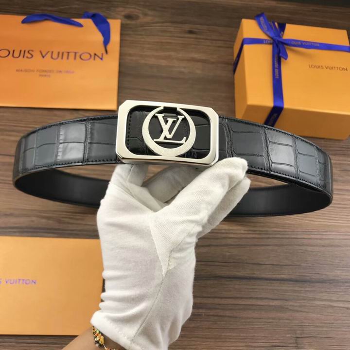 Super Perfect Quality LV Belts(100% Genuine Leather,Steel Buckle)-1819