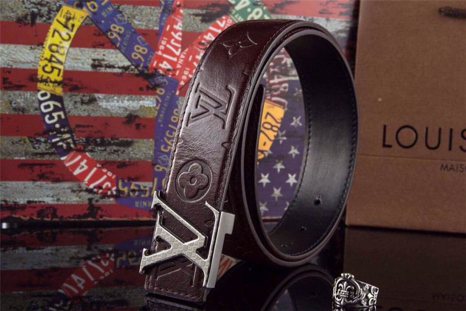 Super Perfect Quality LV Belts(100% Genuine Leather,Steel Buckle)-1853