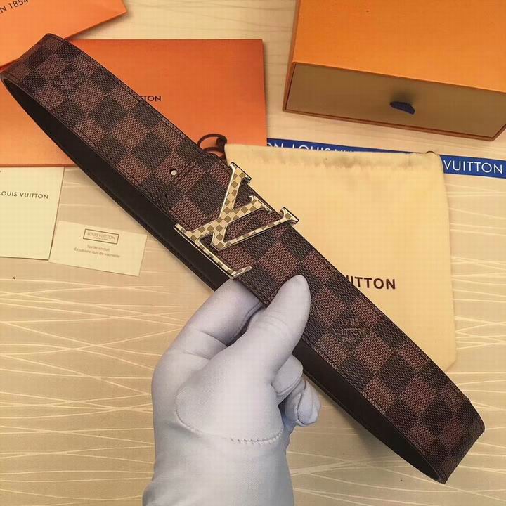 Super Perfect Quality LV Belts(100% Genuine Leather,Steel Buckle)-1855