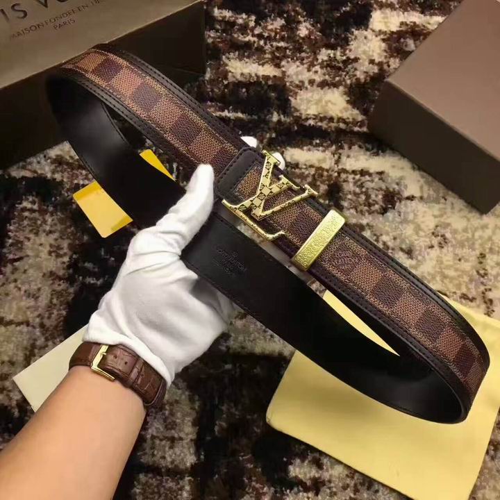 Super Perfect Quality LV Belts(100% Genuine Leather,Steel Buckle)-1861