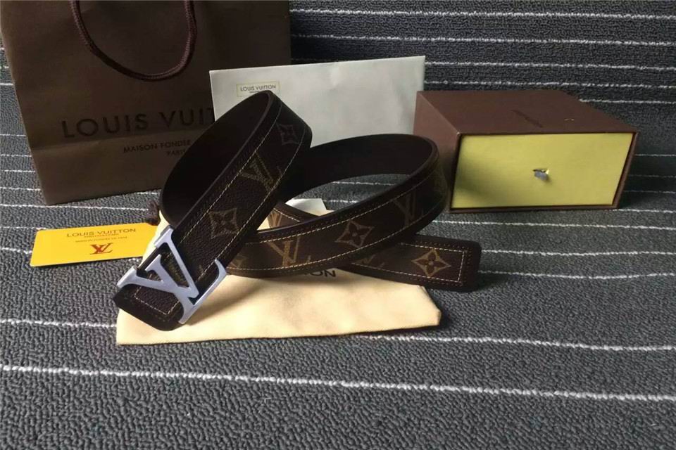 Super Perfect Quality LV Belts(100% Genuine Leather,Steel Buckle)-1866