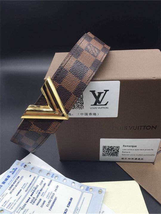 Super Perfect Quality LV Belts(100% Genuine Leather,Steel Buckle)-1869