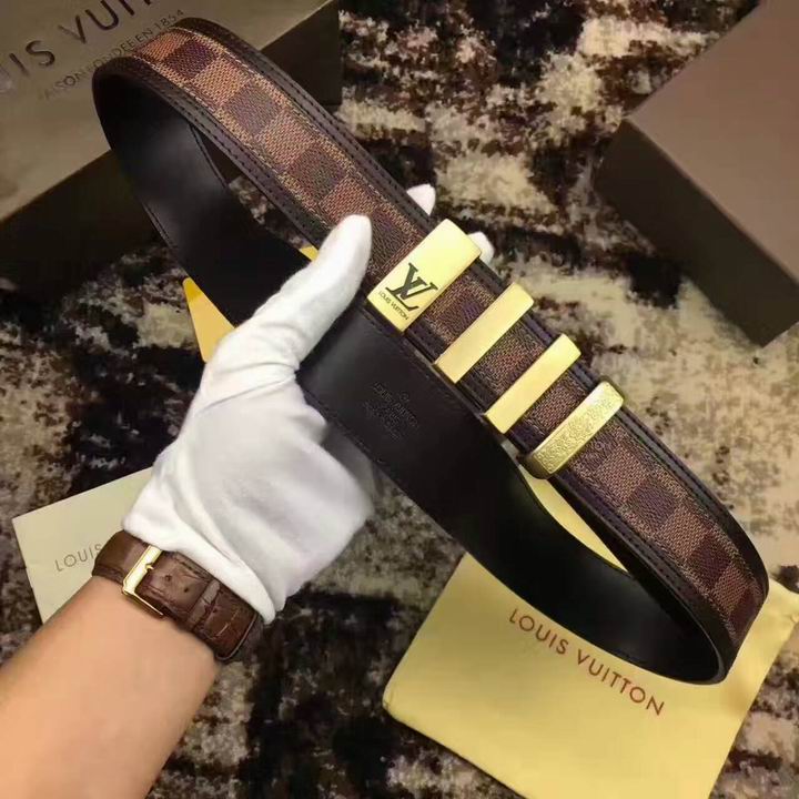 Super Perfect Quality LV Belts(100% Genuine Leather,Steel Buckle)-1879