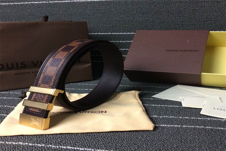 Super Perfect Quality LV Belts(100% Genuine Leather,Steel Buckle)-1882