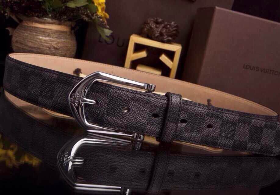 Super Perfect Quality LV Belts(100% Genuine Leather,Steel Buckle)-1887