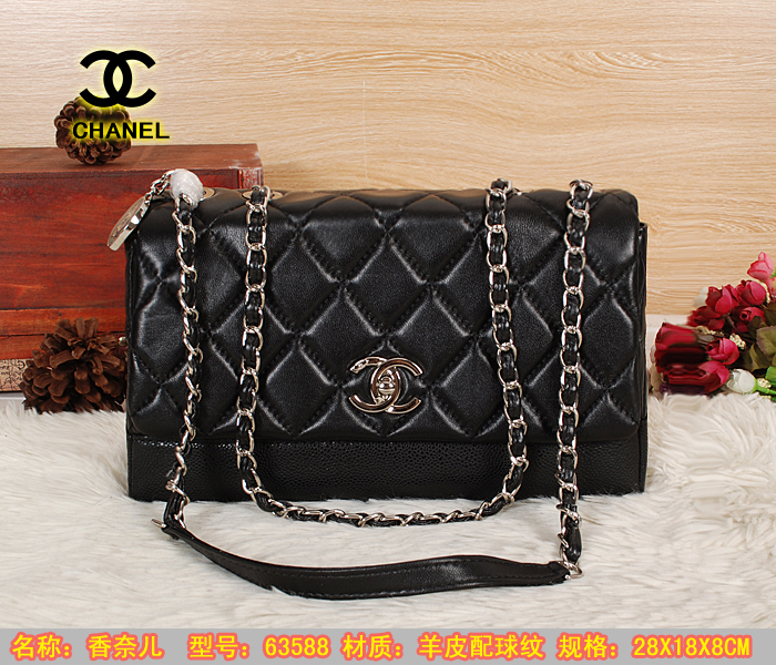 Super Perfect CHAL handbags(Original Leather)-043