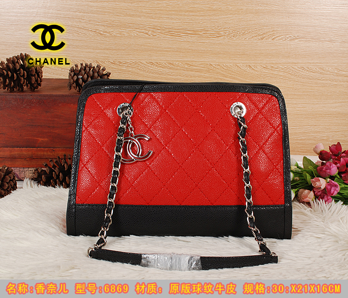 Super Perfect CHAL handbags(Original Leather)-047