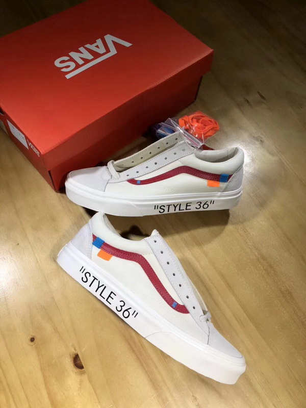 Authentic Off White X Vans White Red