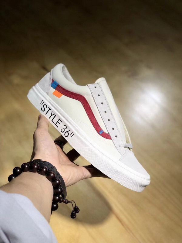 Authentic Off White X Vans White Red