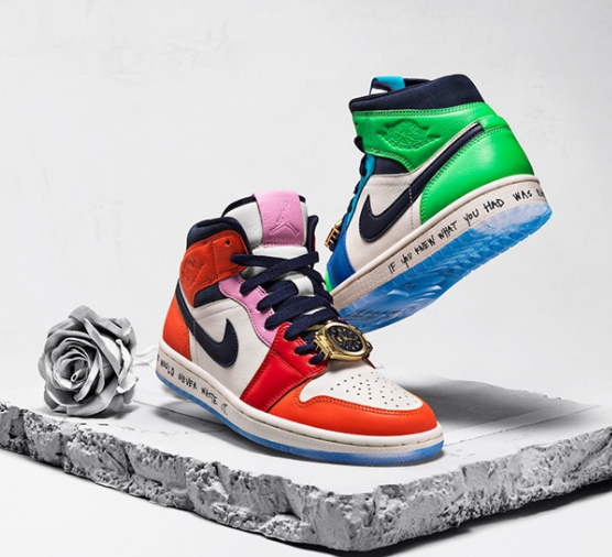 Authentic Melody Ehsani x Air Jordan 1 Mid  “Fearless” Women Shoes