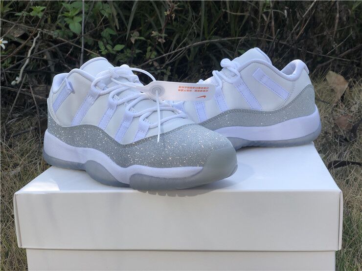 Authentic Air Jordan 11 WMNS “Metallic Silver”  Low Top