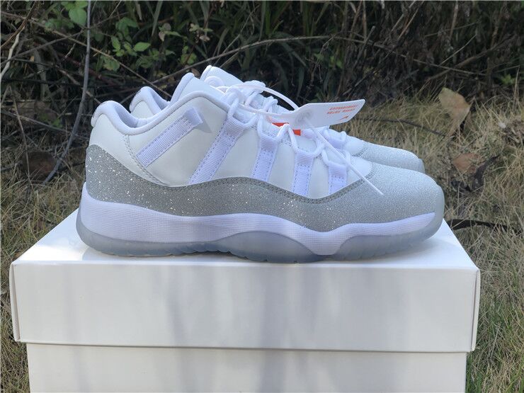 Authentic Air Jordan 11 WMNS “Metallic Silver”  Low Top