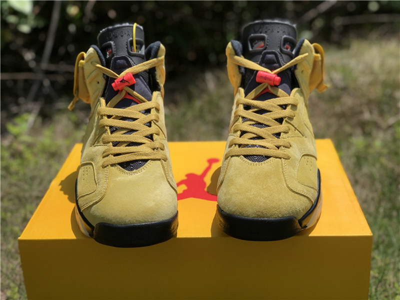 Authentic Travis Scott x Air Jordan 6 Wheat Yellow