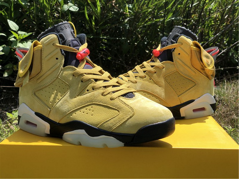 Authentic Travis Scott x Air Jordan 6 Wheat Yellow