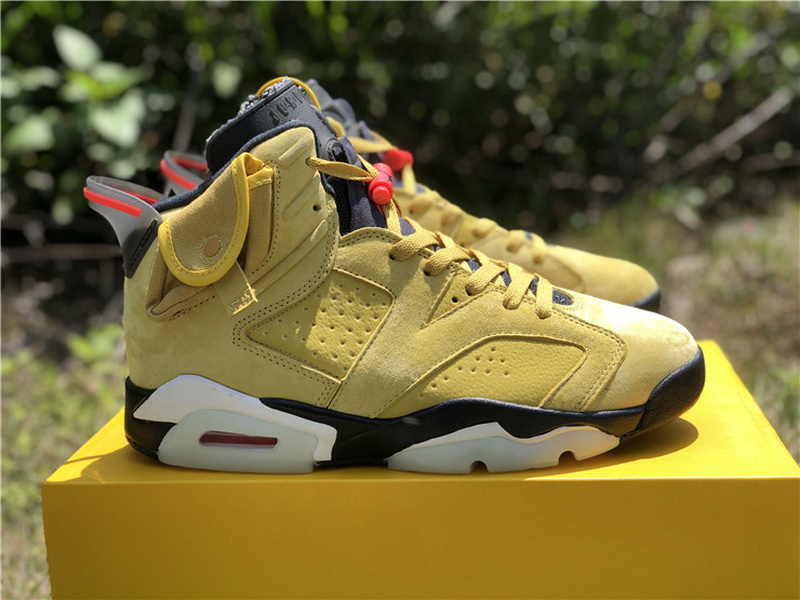 Authentic Travis Scott x Air Jordan 6 Wheat Yellow