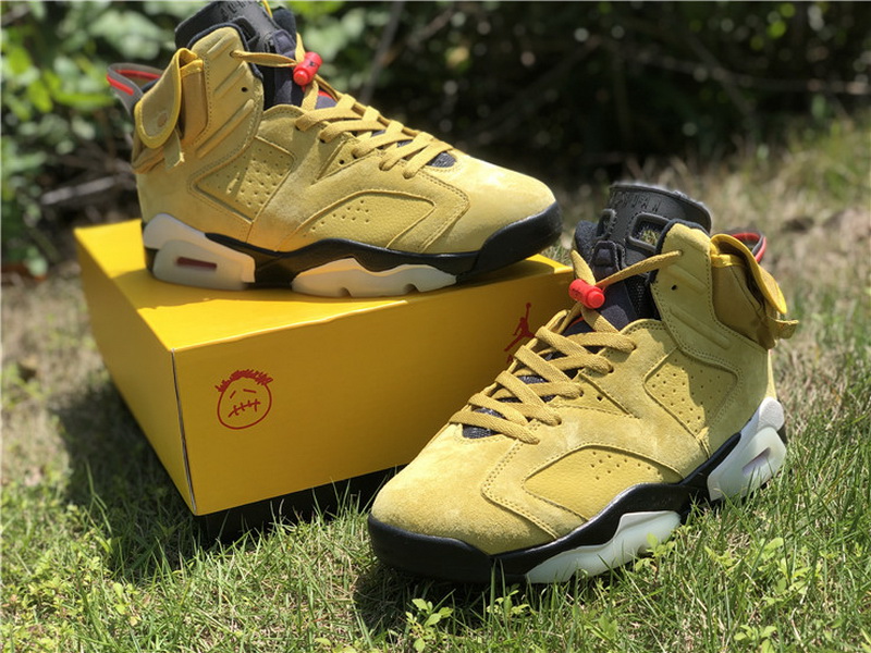 Authentic Travis Scott x Air Jordan 6 Wheat Yellow