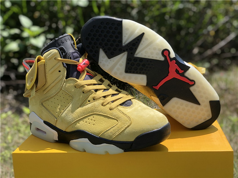 Authentic Travis Scott x Air Jordan 6 Wheat Yellow