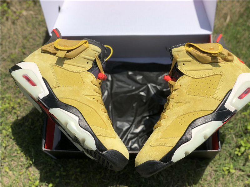 Authentic Travis Scott x Air Jordan 6 Wheat Yellow