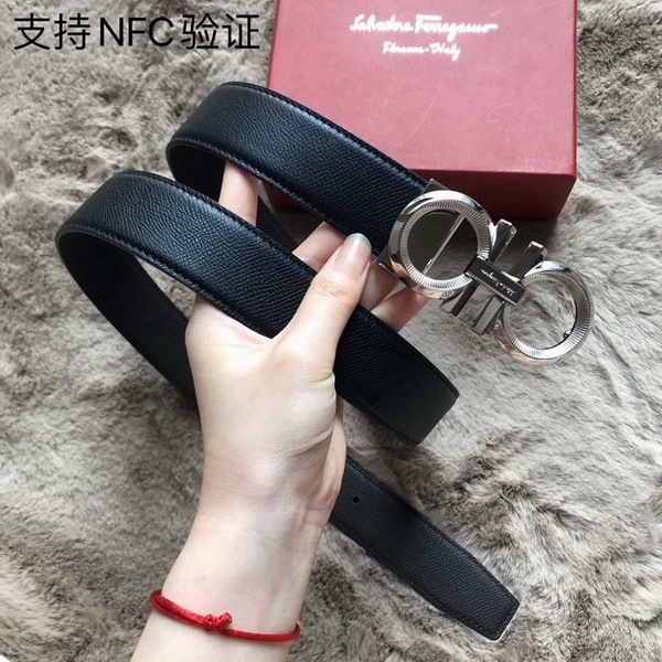 Super Perfect Quality Ferragamo Belts(100% Genuine Leather,steel Buckle)-1200