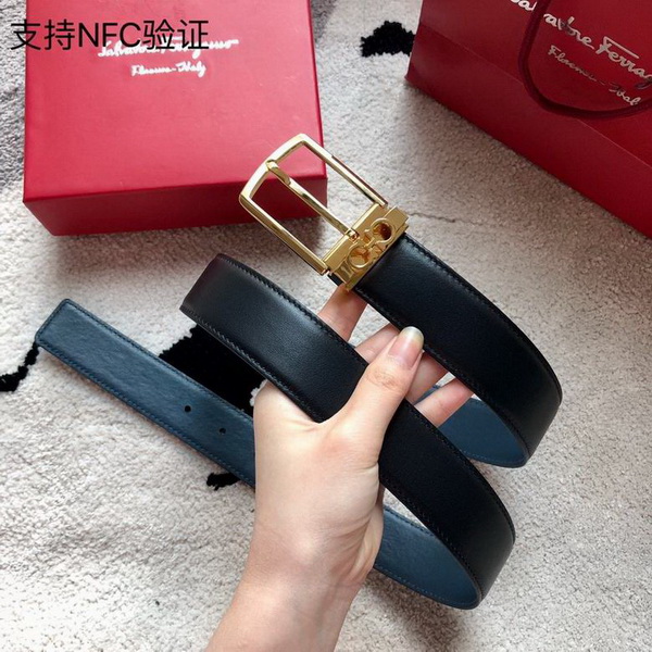 Super Perfect Quality Ferragamo Belts(100% Genuine Leather,steel Buckle)-1297