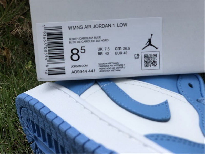 Authentic  Air Jordan 1 Low “UNC”