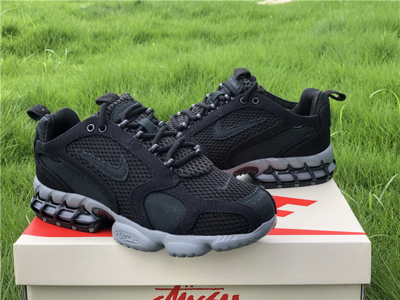 Authentic Stussy x Nike Air Zoom Spiridon Caged 2 Black