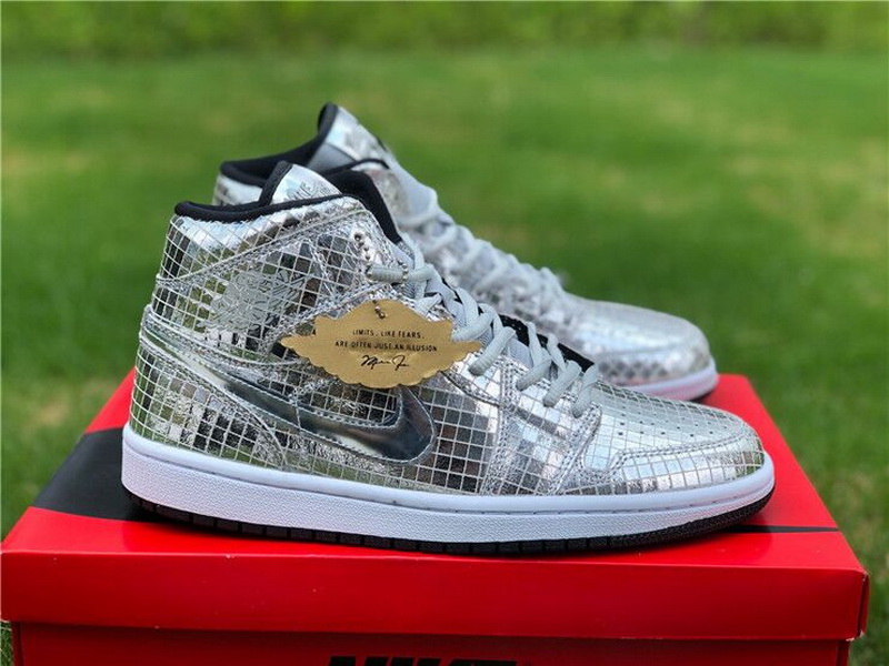 Authentic Air Jordan 1 Mid “Disco Ball”