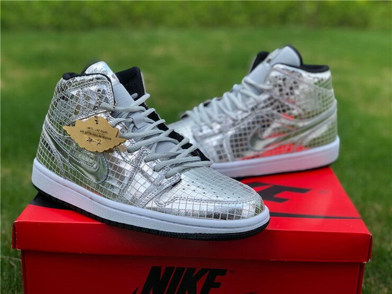 Authentic Air Jordan 1 Mid “Disco Ball”