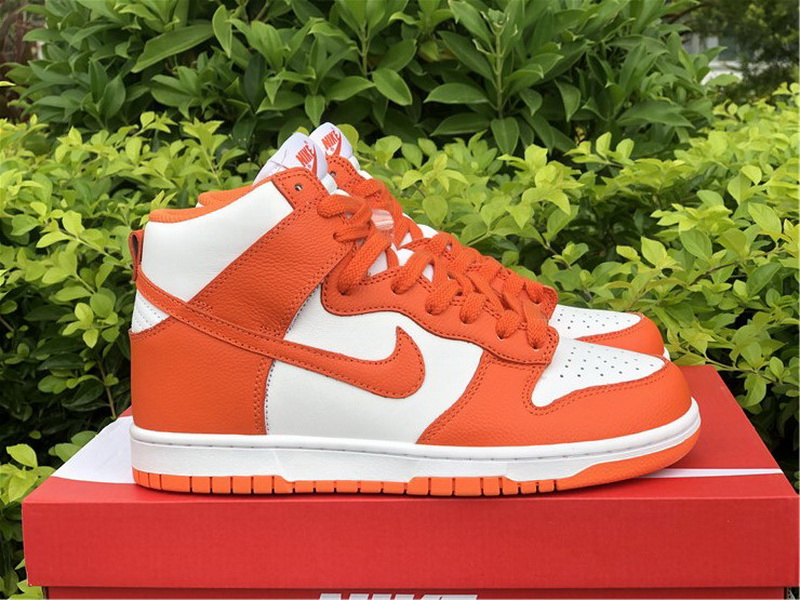 Authentic Nike Dunk Hi Orange White