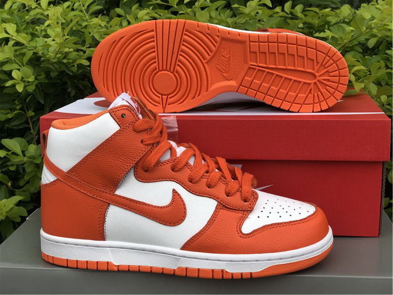 Authentic Nike Dunk Hi Orange White