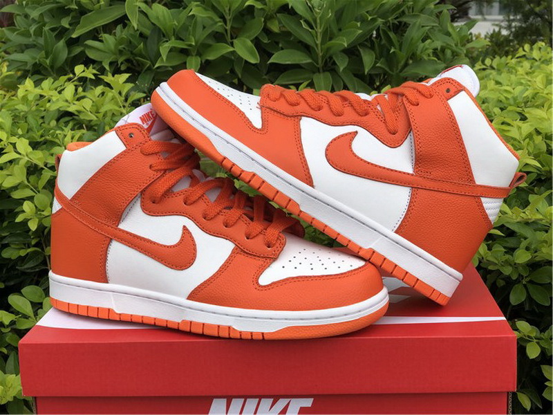 Authentic Nike Dunk Hi Orange White