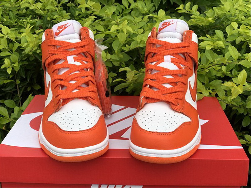 Authentic Nike Dunk Hi Orange White