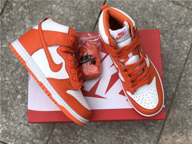 Authentic Nike Dunk Hi Orange White