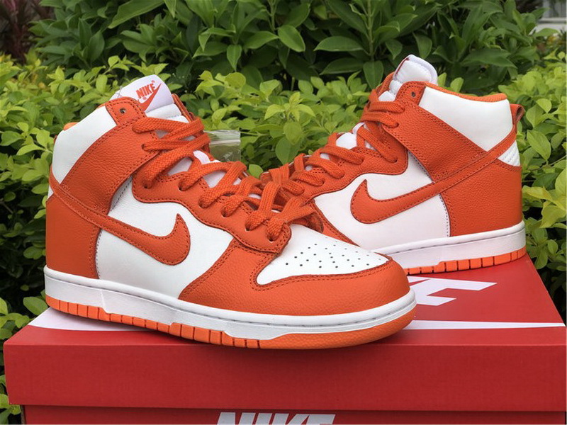 Authentic Nike Dunk Hi Orange White