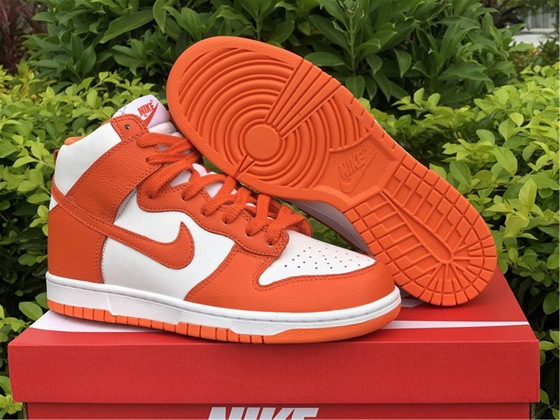 Authentic Nike Dunk Hi Orange White