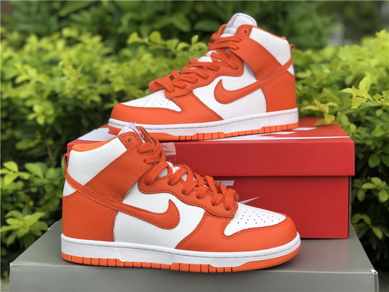 Authentic Nike Dunk Hi Orange White