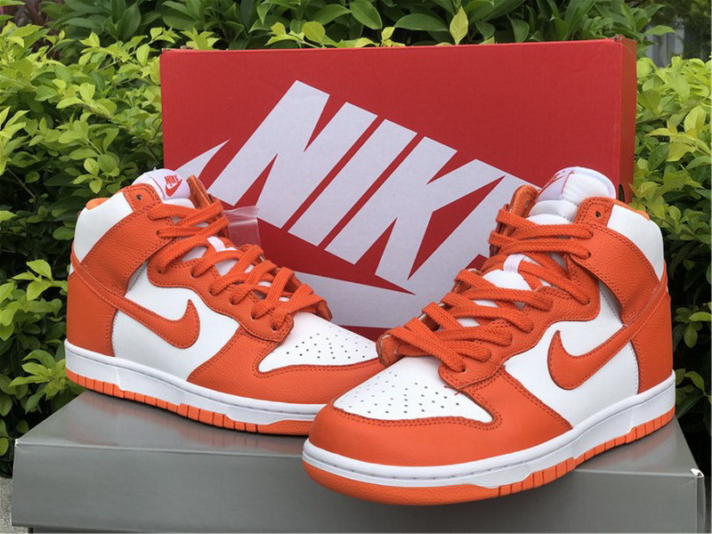 Authentic Nike Dunk Hi Orange White